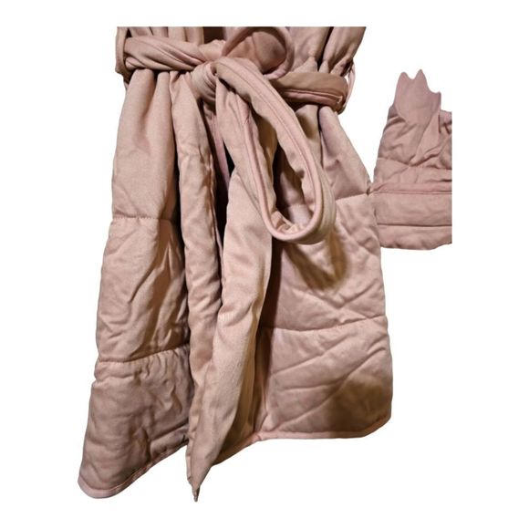 SOLD!! SOMA Short Puffer Robe Light Blush Pink - Size S - Picture 5 of 7